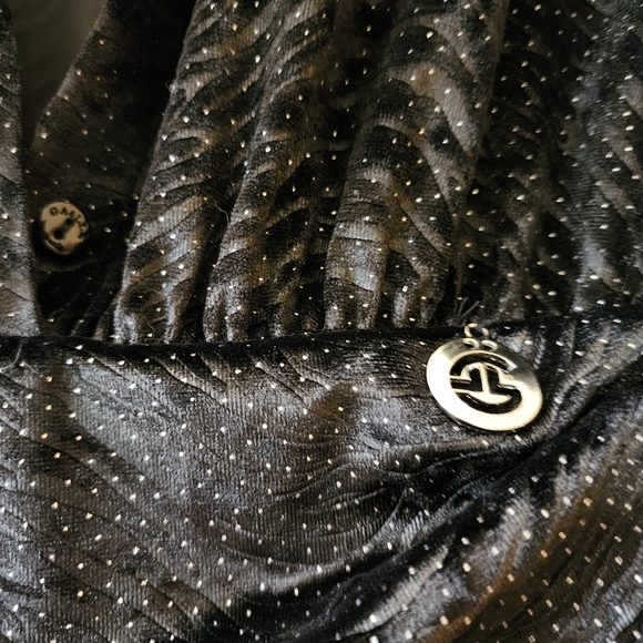 GAëLLE Paris velvet black polka-dot long dress - Picture 11 of 15